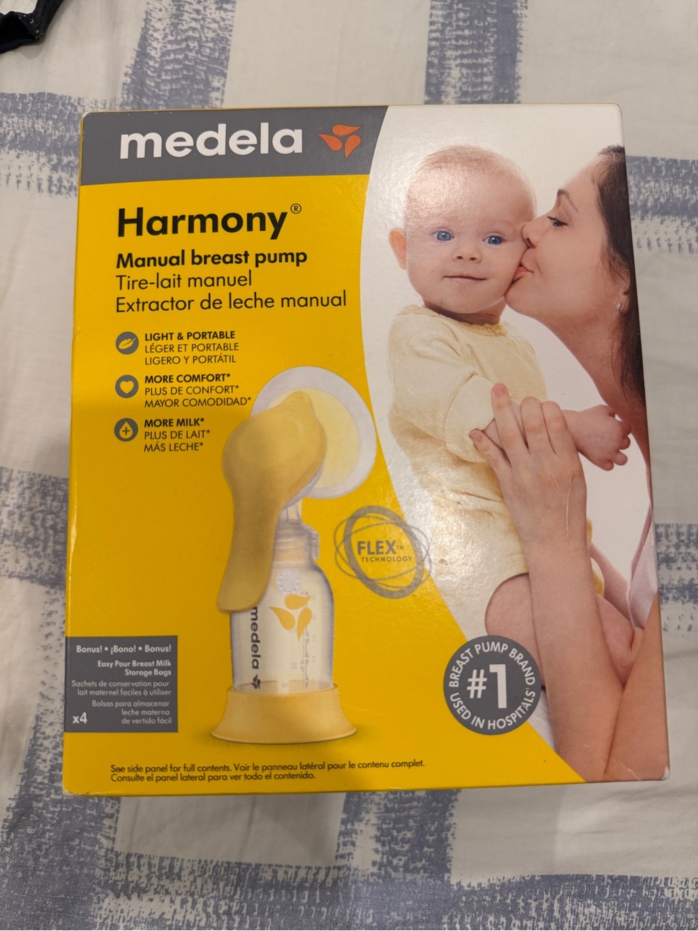 Medela Harmony Manual Breast Pump - Yellow and White